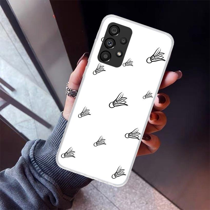 Badminton Sport Phone Case For Samsung Galaxy A12 A52S A42 A32 A22 A51 A50 Note 20 Ultra 10 S10 Plus A71 A70 A31 A30 A10S Galaxy