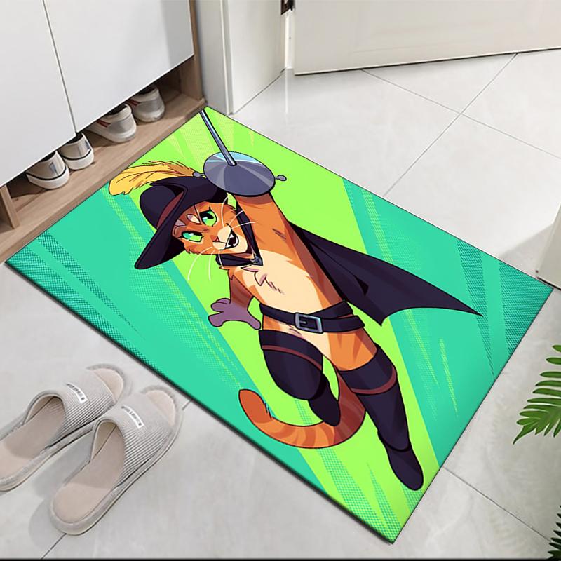 Puss In Boots Printed Carpetrugfor Office Chair Living Room Bedroom Kitchen Room Decor Gifts