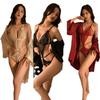 Sexy underwear open crotch free sexy lace temptation onesie hot hollow open uniform women's pajamas