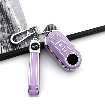 Автомобильный чехол-брелок для Fiat 500 Ducato Panda 500L Punto Lancia Musa для Citroen Jumper для Peugeot Boxer TPU чехол для автомобильного выкидного ключа