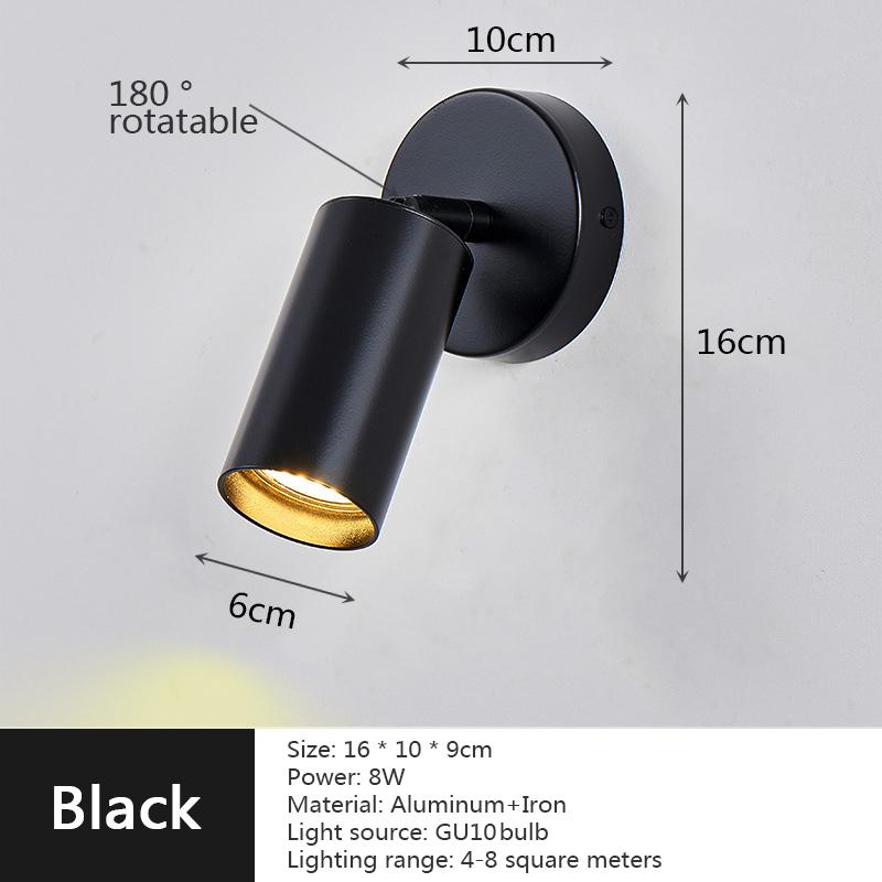 Современный круглый настенный светильник, черный/золотой, роскошный металлический настенный светильник, используемый для лестницы, прикроватной тумбочки, дивана, заднего фона, декоративного освещения