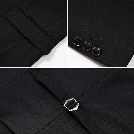 Мужской деловой пиджак с одной пуговицей и лацканами, однотонный деловой пиджак для повседневной носки, вечеринок, свадеб