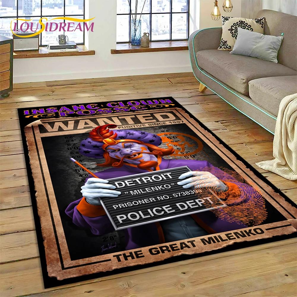 3D Рэп Металл Insane Clown Posse Icp Juggalo Ковер Коврик для Спальни Гостиной Дома Украшение Дивана, Игровой Большой Декор Напольный Коврик