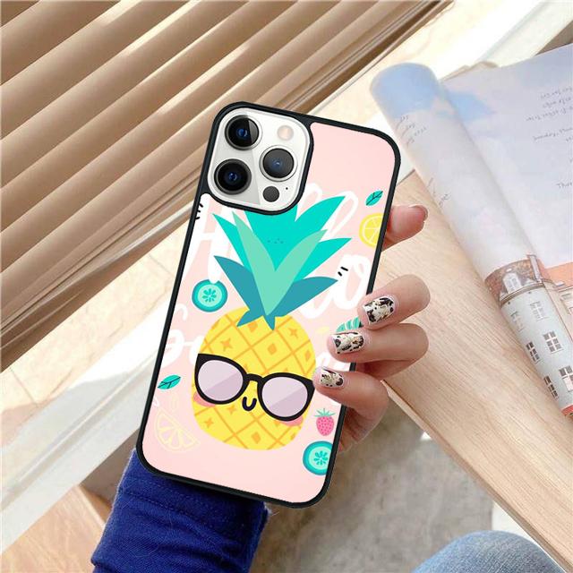 Kawaii Pineapple Art Coque Shell For iPhone 17 Air 15 16 14 13 12 Pro Max 11 Pro Max Plus Phone Case Cover