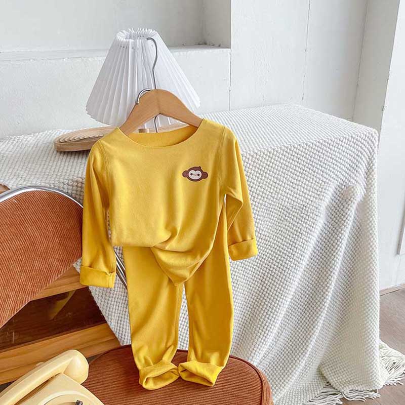Детский комплект домашней одежды, топ с длинными рукавами и брюки, комплект из двух предметов, детская пижама, домашняя одежда