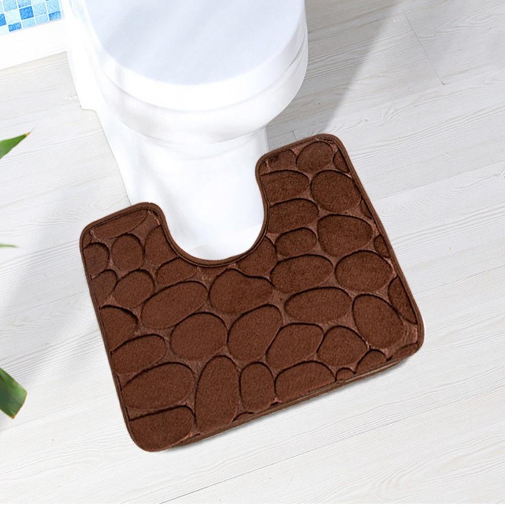 Modern Bath Mat Set U-shaped Toilet Lid Cover Rugs New Bathroom Carpets Toilet