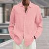 Рубашка Design Sense Solid Color Shirt Men's Long Sleeved Spring Autumn Trend Brand Loose Casual Shirts Men's