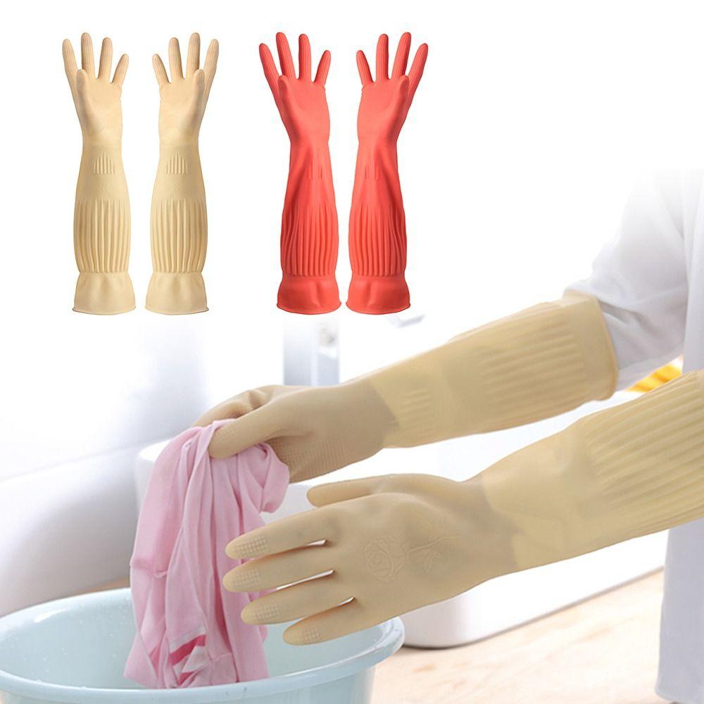 Водонепроницаемые резиновые хозяйственные перчатки Толстые перчатки для мытья машины Перчатки для мытья кухни