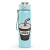 1PC Cold Drink Beverage Cup Art Print 750ml Color Plastic Sports Water Bottle Leakproof Flip Straw Lid Suitable for Sports Office Home Use
