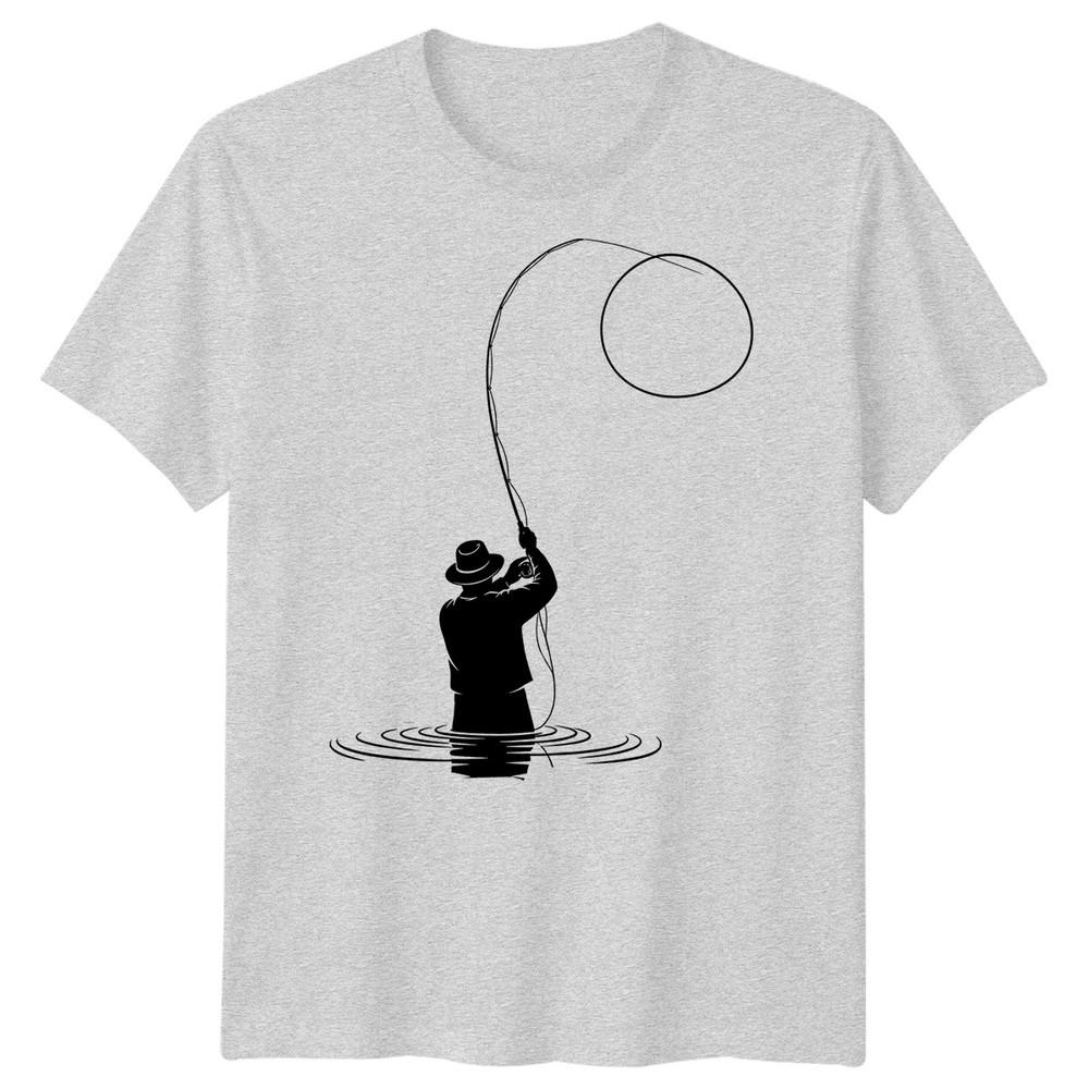 Fishing Fly Fishing Unisexs TShirt Angler Outdoor Hobby Tee