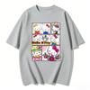 Cute Hello Kitty MultiOutfit Comic Print Tshirt Casual Short Sleeve Tee for Mom and Daughter Fashion Parentchild Clothing Set
