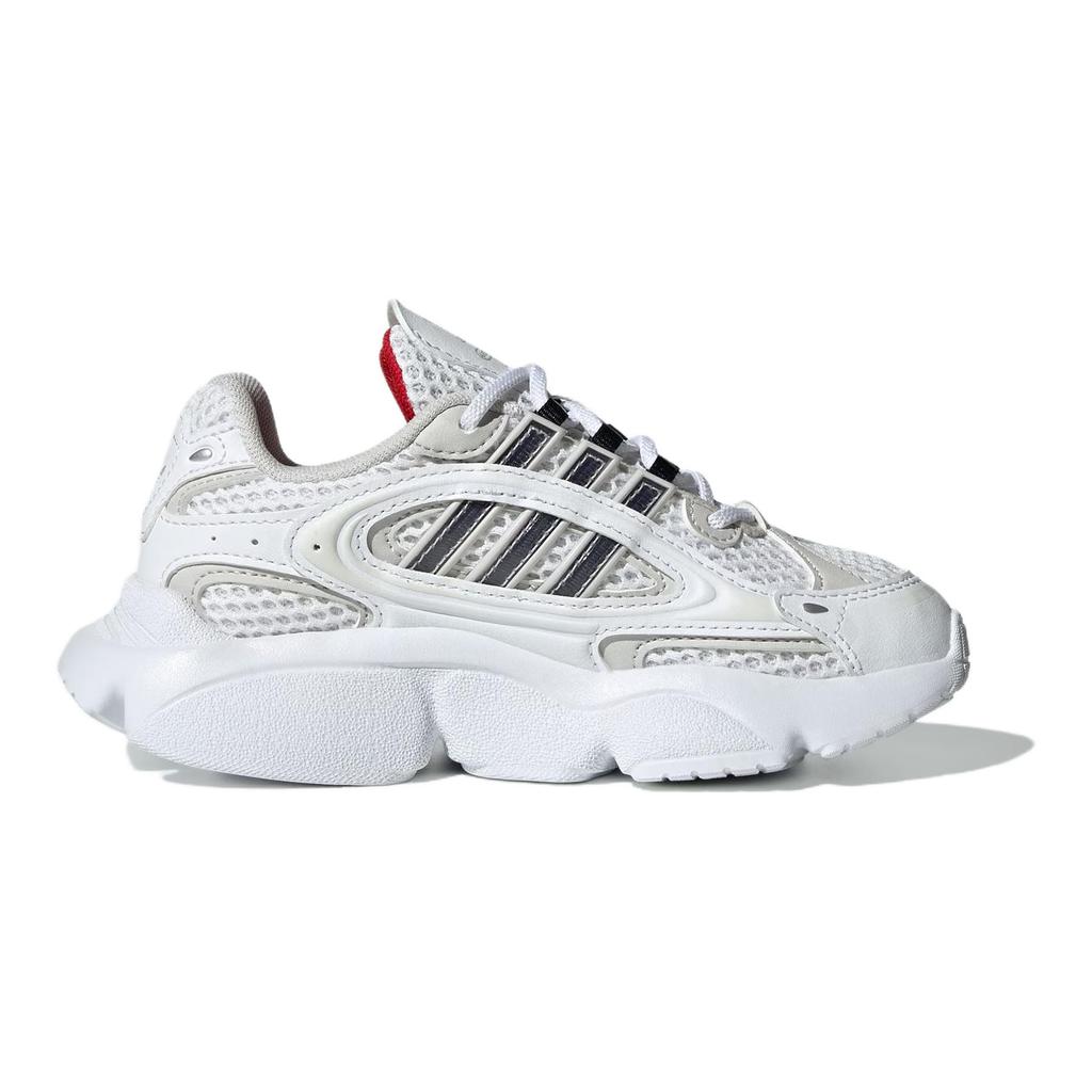 Adidas Оригинальные Ozmillen Удобные Универсальные Повседневные Нескользящие Прочные Низкие Кеды для Детей Серо-Белые IG4276