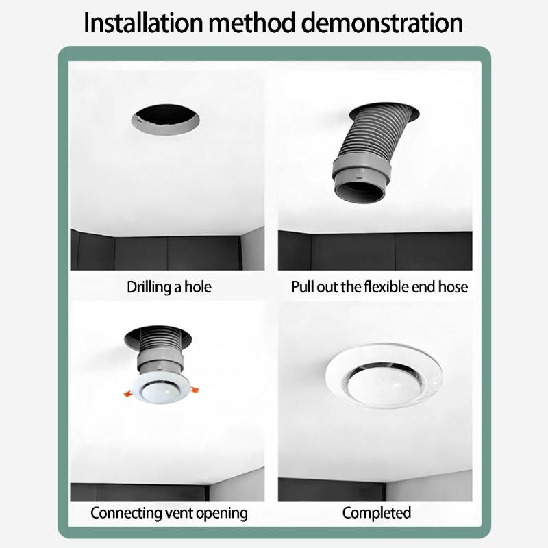 Circular Air Outlet Cover For Exhaust System 100mm Size acrylonitrile Adjustable And Flexible