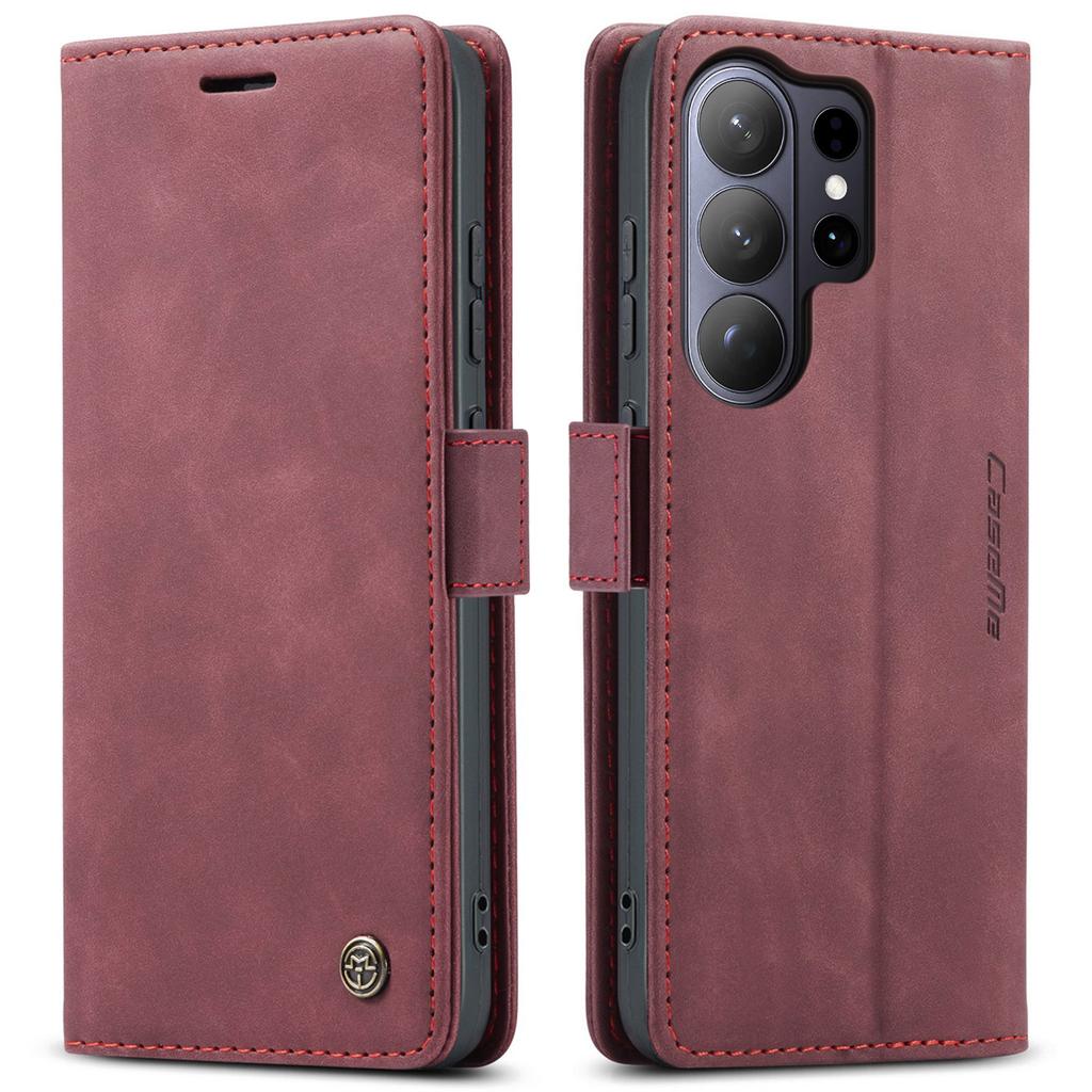 CaseMe Высококачественный Ретро Магнитный Флип Чехол из PU Кожи для Samsung Galaxy S26 Ultra S25 S24 S23 S22 S21 S20 S10 S9 Кошелек