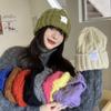 Women'S Winter Hat Beanie Hats For Women Knit Cap Warm Wool Couple Cap Bonnet Woman Winter Twist Female Bonnet
