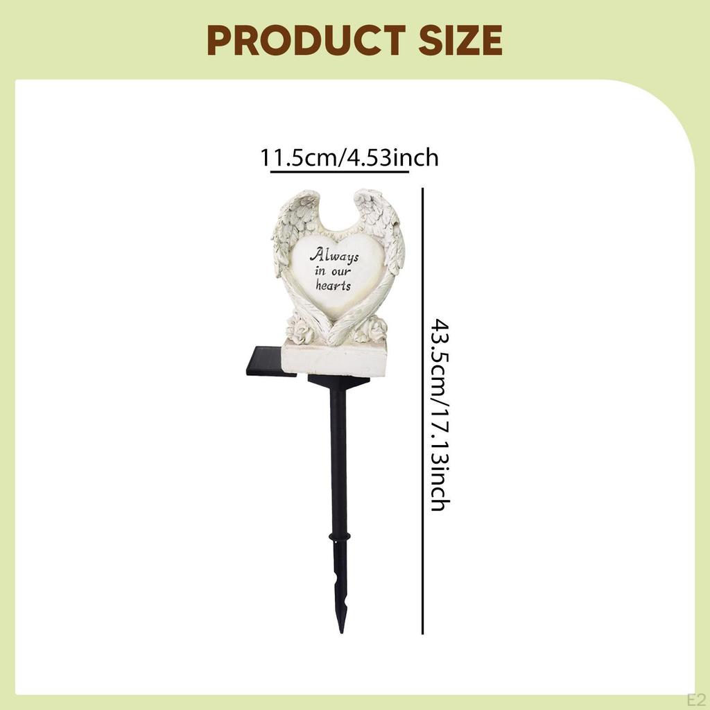 Садовый светильник в форме сердца на солнечной батарее, полимерное украшение, водонепроницаемое ландшафтное освещение для улицы, патио