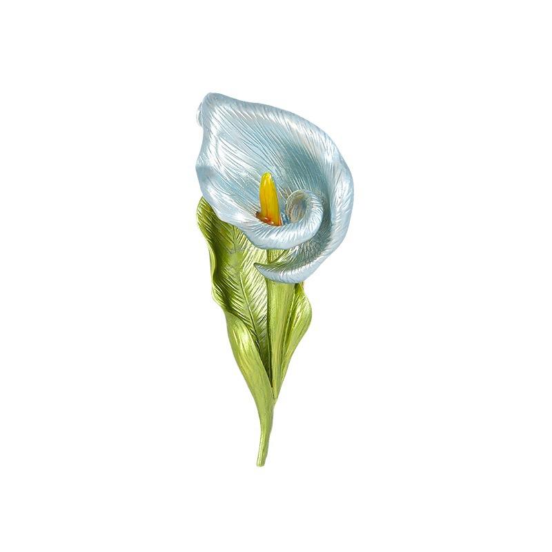 Simple Enamel Color Calla Lily Brooch High-End Female Personality Corsage Niche High-End Design Pin Accessories