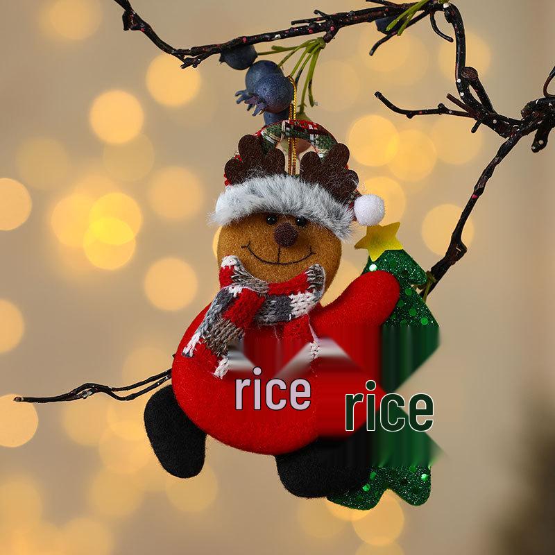 Cross-Border Small Santa Christmas Ornaments - Tree Accessories and Cloth Art Gifts