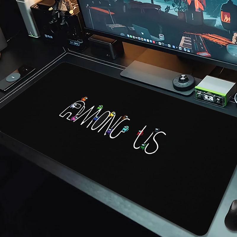 Among Us Коврик для мыши большого размера Большая игровая подушка для стола Нескользящий коврик для ноутбука и планшета XXL Коврик для мини-ПК Игровой коврик с заблокированным краем