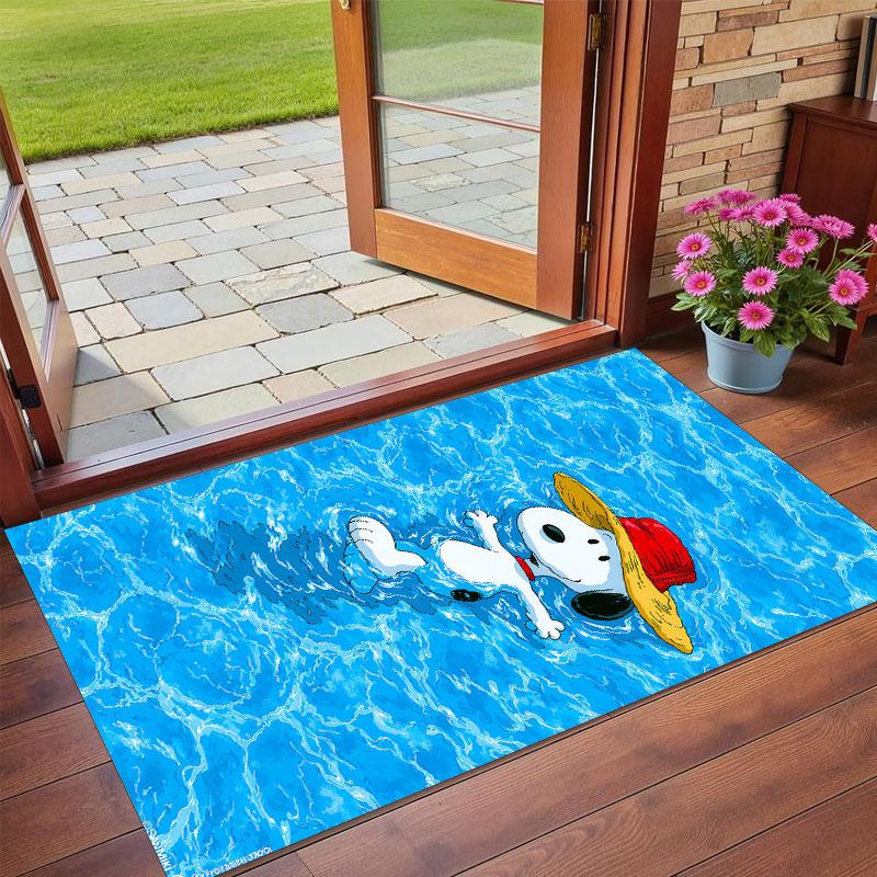 Crystal Velvet Rug Soft Non Slip Indoor Floor Mat Home DecorSnoopy Peanuts