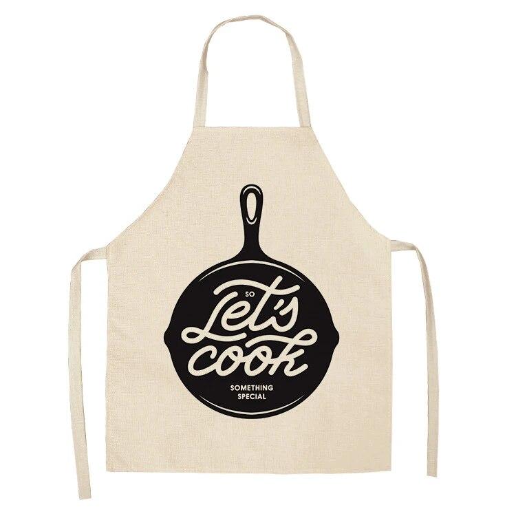 1 Piece Letter Men's and Women's Kitchen Aprons Linen Apron Home Apron Home Cooking Apron Catering Cleaning Apron Wholesale