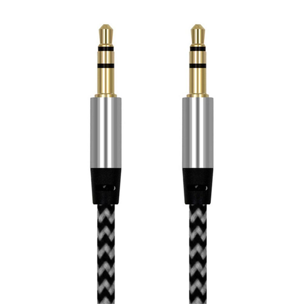 Male Nylon Earphone Micphone Adapter 3.5 Mm Audio Cable Cable Cord Adapter Digital Cables Aux Cable