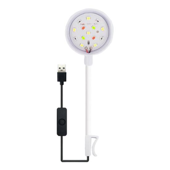 Светодиодный светильник для аквариума, регулируемый на 360 градусов, простой в использовании, водонепроницаемый универсальный зажим для трубки, лампа для аквариумов