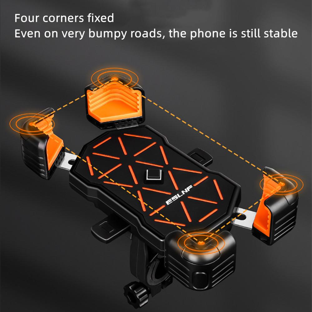 Держатель для телефона на велосипед с обзором 360°, универсальный держатель для телефона на велосипеде, подставка для мобильного телефона 4,5–7,2 дюйма, противоударный кронштейн для мотоцикла