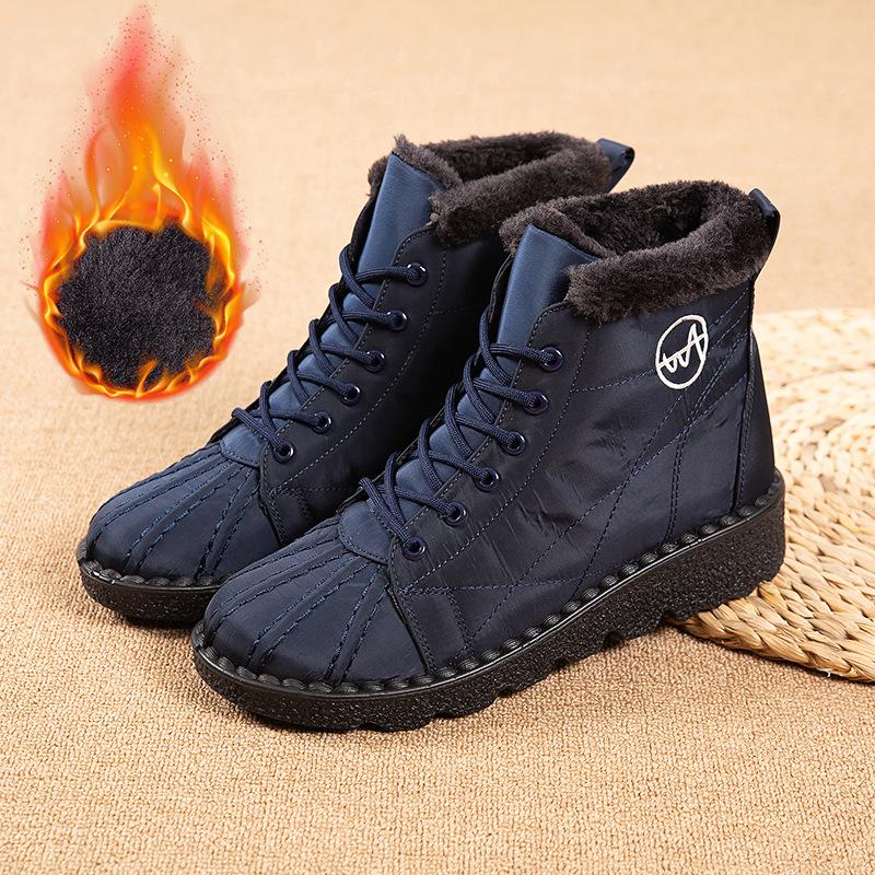 Новые зимние сапоги, водонепроницаемая и нескользящая хлопковая обувь, большие короткие сапоги из утолщенного бархата и теплые ботинки