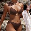 Новый женский раздельный купальник-трикини 2025 года - Сексуальный пляжный наряд в европейском и американском стиле