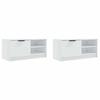 Maison Exclusive - Meubles TV 2 pcs Blanc brillant 80x35x36,5 cm Bois d'ingénierie