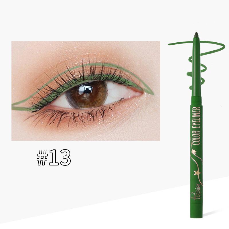 Подводка для глаз Pudaier против пота, прочная и легко наносимая подводка для глаз, 18-цветная подводка для глаз