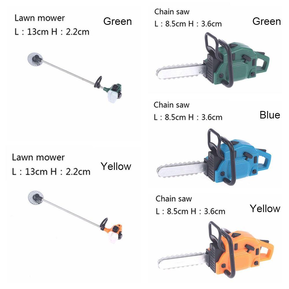 1:12 Miniature Chain Saw Doll Accessories Dollhouse Lawn Mower Gift Simulation Gardening Tool  Toy