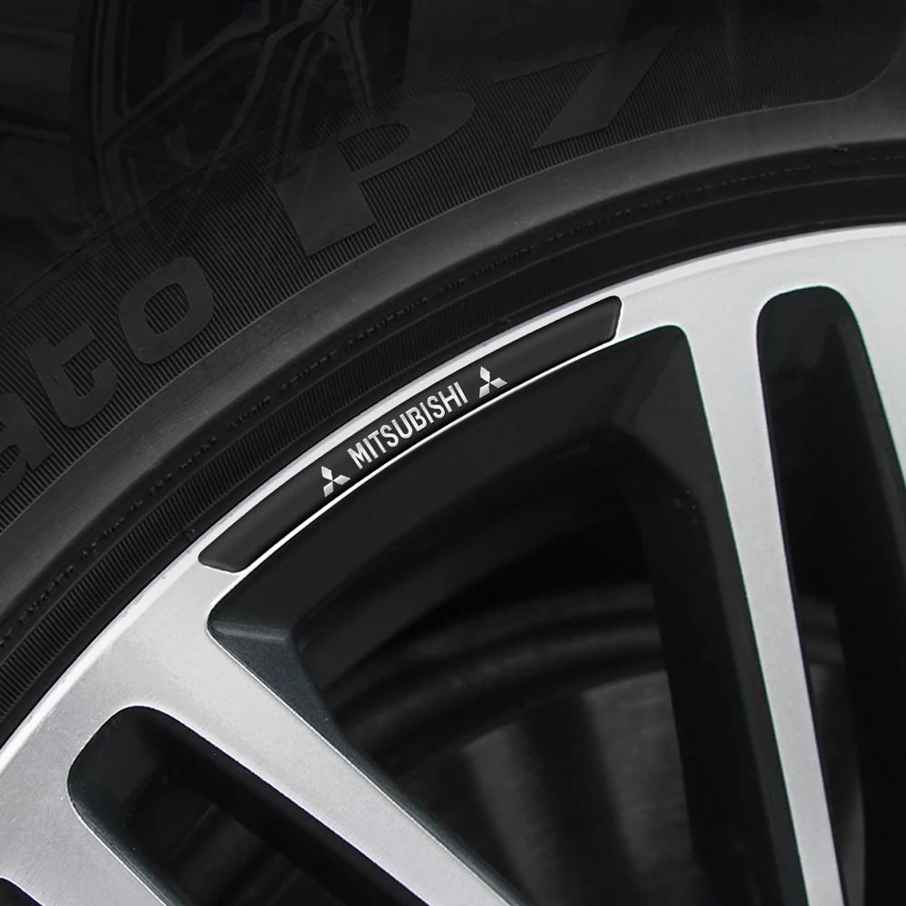 cytbfl1 Set of 4 Aluminum Car Wheel Racing Decals and Badges for Mitsubishi Ralliart, Outlander, L200, and Xpander
