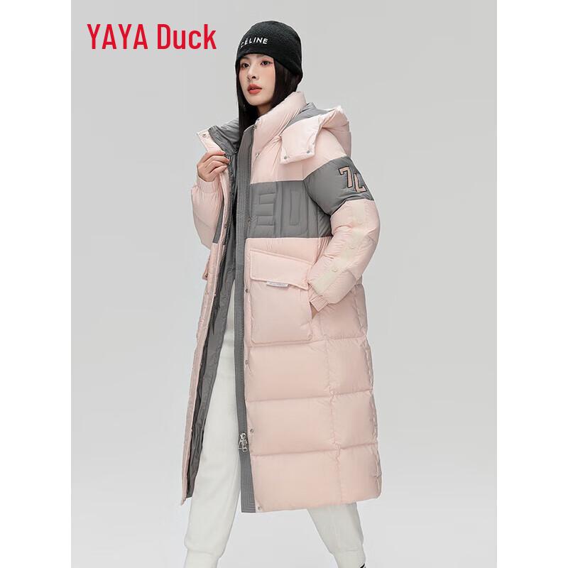 YAYA Women's Fashion Color-block Down Jacket
