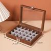 Walnut color Jewelry Box Dustproof Jewelry Display Box Vintage Ring Necklace Storage Box  Earrings