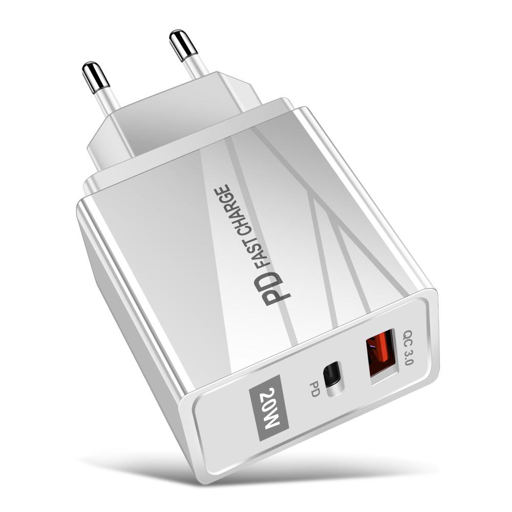 Двойное быстрое USB-зарядное устройство - 5В/9В/12В, QC3.0+PD, стандарты ЕС/США