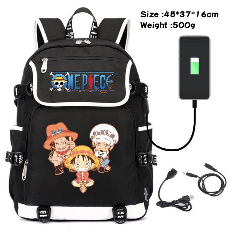 Студенческий рюкзак в стиле One Piece с модным и универсальным принтом.