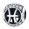 925 Silver Twelve Constellations Leo Aries Virgo Round Charms Beads Fit Qikaola Bracelets DIY Birthday Jewelry Gifts