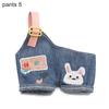 Animal Pattern Cotton Stuffed Dolls Knited Hat Mini Overalls Plush Suspender Pants Doll Clothes
