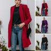 Длинное шерстяное женское пальто Nizi Coat со скрытыми пуговицами