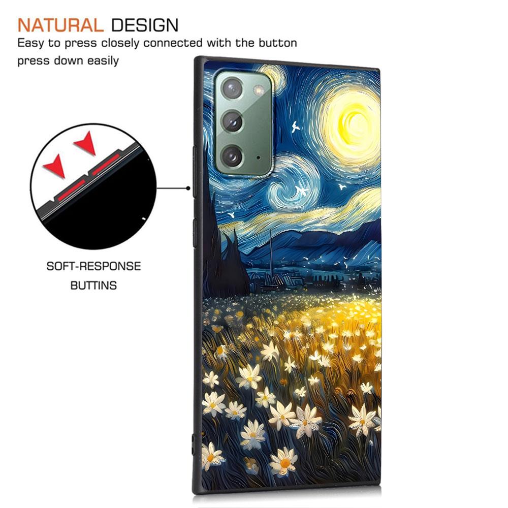 Чехол для телефона Samsung Galaxy Note 20 Ultra 8 10 Lite 9 с рисунком «Звездная ночь» Ван Гога, черный, мягкий, TPU