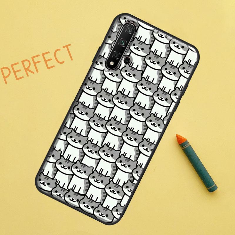 Забавные милые кошки Для Huawei Nova 8i 12i 11i 12s Y73 Y72 Y61 Y91 Y90 Y70 Y60 9 10 SE P30 P40 Lite P60 Pro Чехол