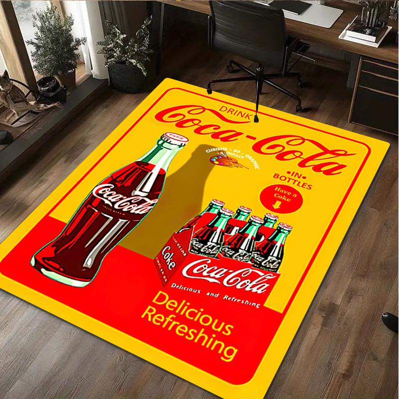 Ковер с принтом Coca Cola - Домашний декор Ковер Для гостиной Спальни Напольное покрытие Зона компьютерного кресла Ковер