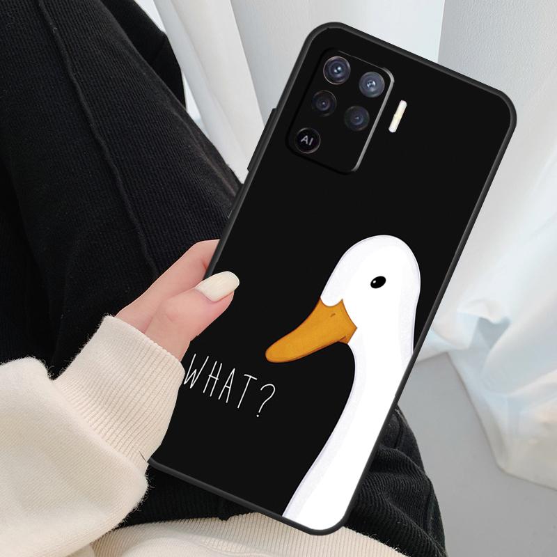 Мультяшный забавный гусь Чехол для Oppo A96 A76 A16 A60 A98 A58 A78 A18 A38 A80 A40 A77 A57 A17 A74 A54 A94 A15 A5 Pro