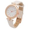 Fieldwork Women's Analog Watch with Leather Strap, Simple, Lightweight, Flat Crown, Pimar White, JN036-1