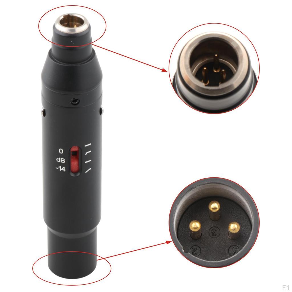 -Performance Adapter Male 4pin Sturdy Converter Mini Easy To Use XLR -microphone