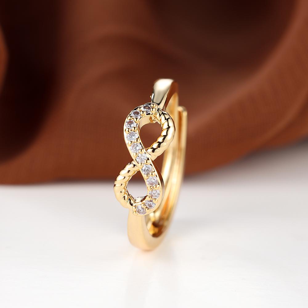 Серебро, золото, белый камень, CZ Love Infinity, кольцо, обручальное регулируемое кольцо, обручальные кольца для женщин, модные ювелирные изделия