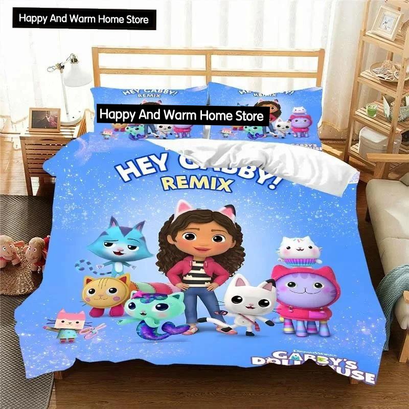 Комплект постельного белья Gabbys D-Dollhouse, пододеяльник, одеяло, односпальная кровать, двуспальная кровать, для мальчиков, девочек, мальчиков, подарок, комплект постельного белья размера «king size»
