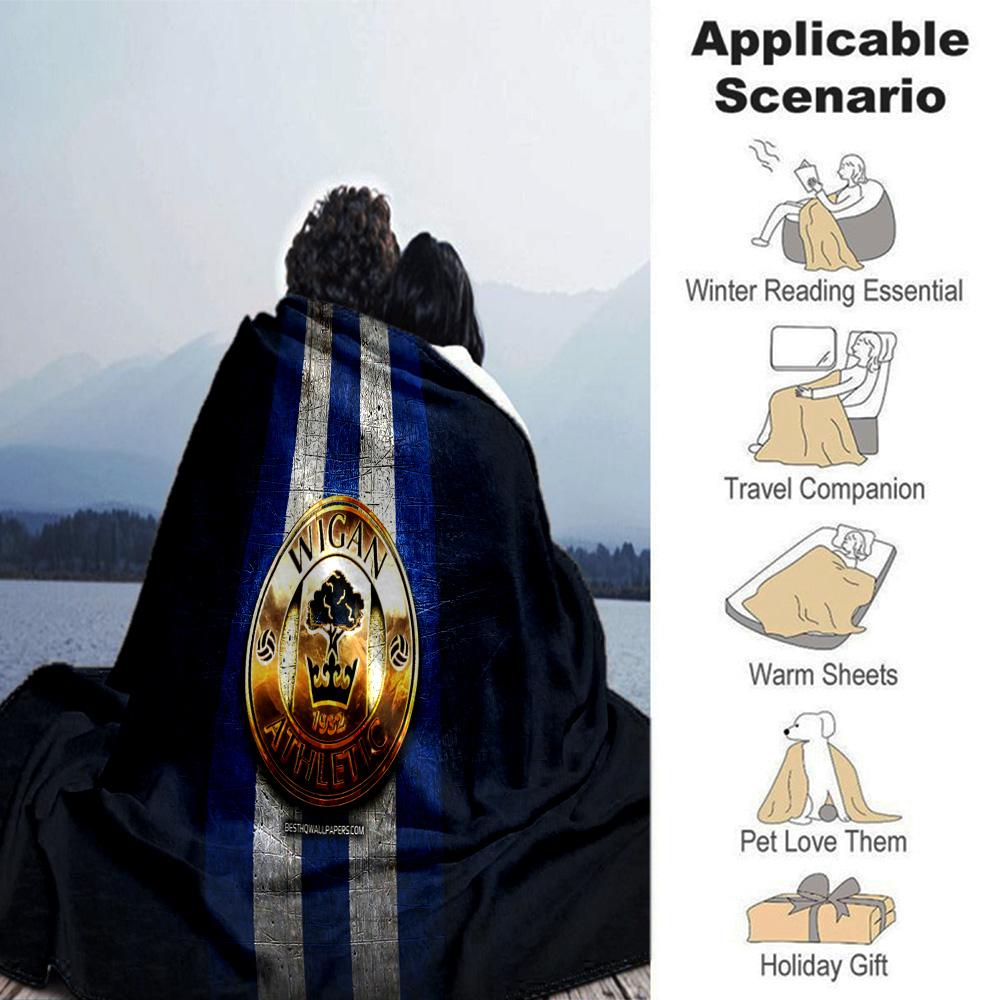 Athletic League Flannel Blanket, Soft Polyester, Modern Design, All-Season for Camping, Travel, Gifts for holidays or birthdays